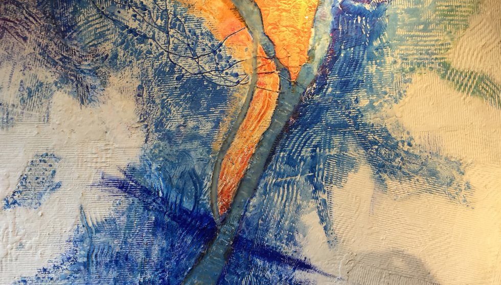 Composició paisatgística 187 x 120 cm. Pintura. Obra Josep Maria Roca Tarragó.