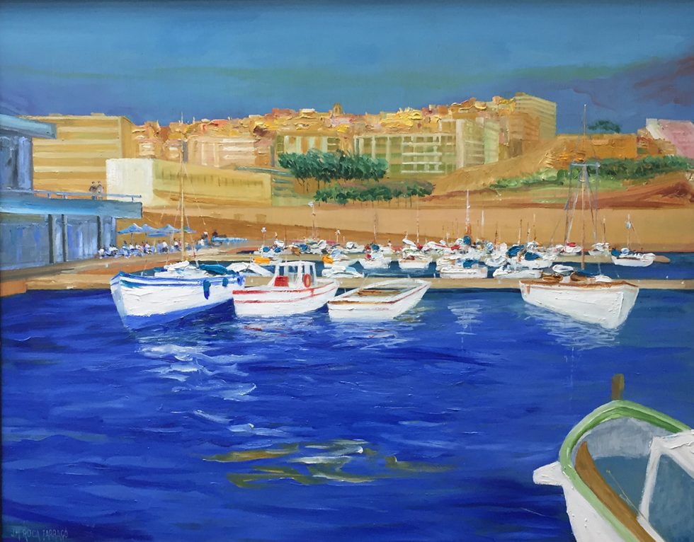 Pintura. Obra Josep Maria Roca Tarragó. Port Esportiu Tarragona 80 x 60 cm