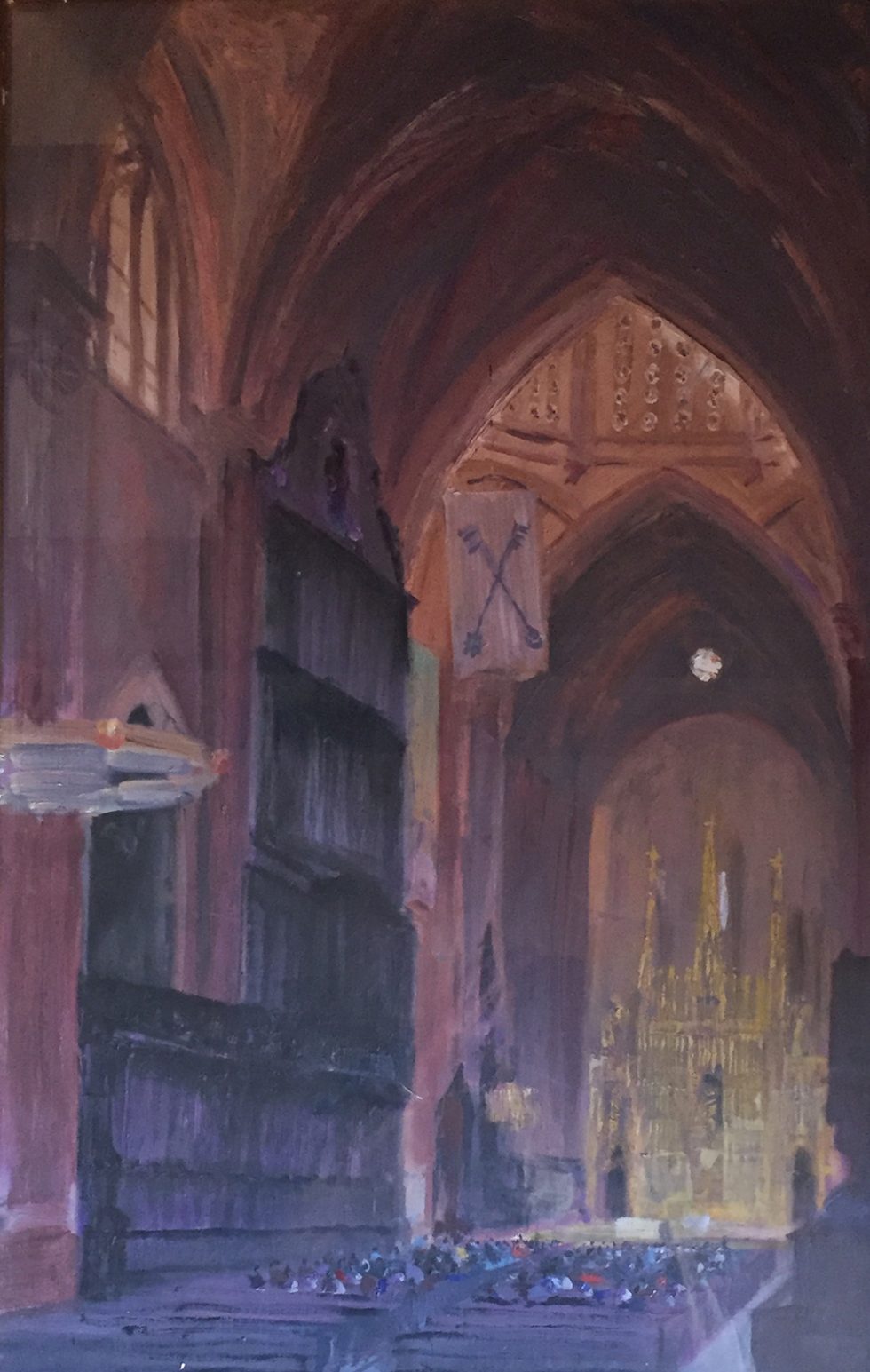 Pintura Josep Maria Roca Tarragó. Catedral de Tarragona 45 x 70 cm
