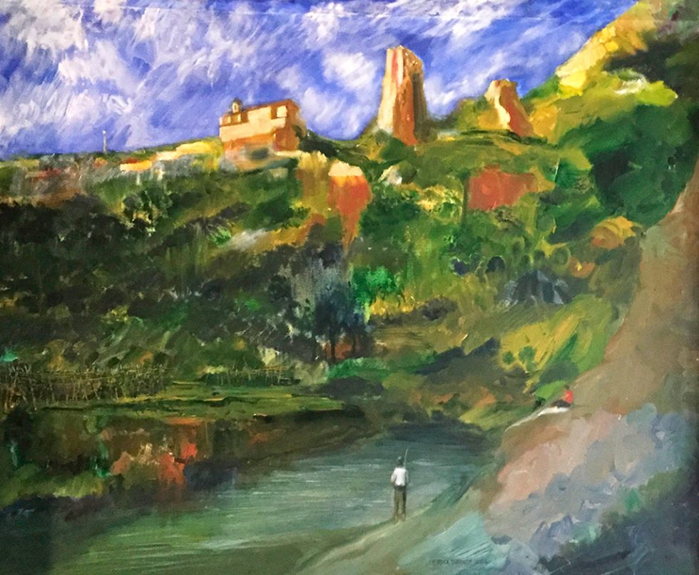 Pintura Josep María Roca Tarragó. Santa Perpetua de Gaiá 90 x 70 cm.